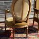 Pair of Louis XVI period medallion armchairs