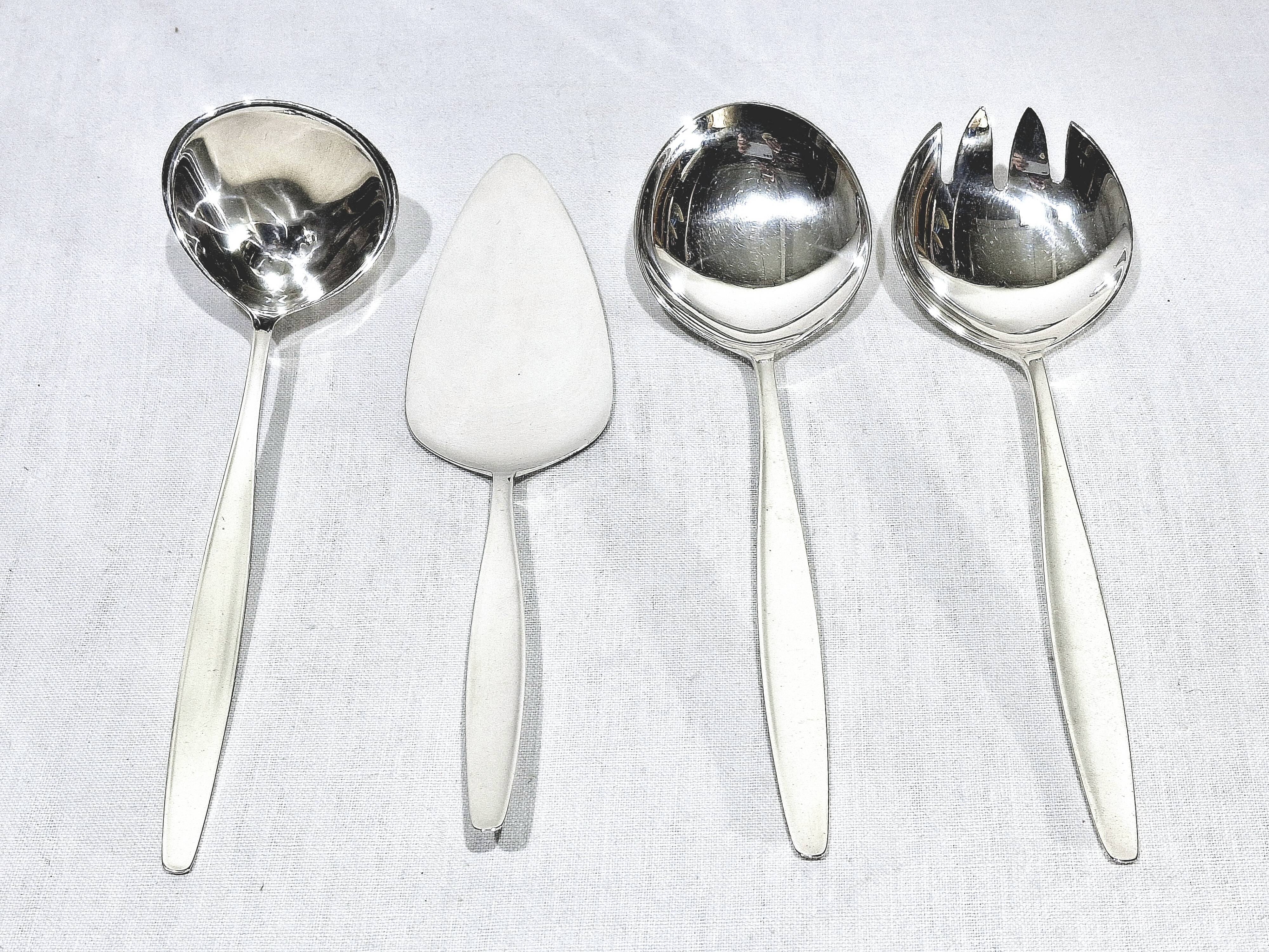 Georg jensen cutlery - cypress model - 133 pieces, sterling silver
