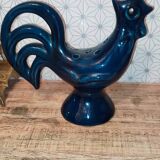 Coq pique fleurs zoomorphe bleu