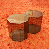 Plexiglas set two containers Italy 1970s
