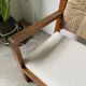 Pair of oak and straw armchairs, reconstruction style