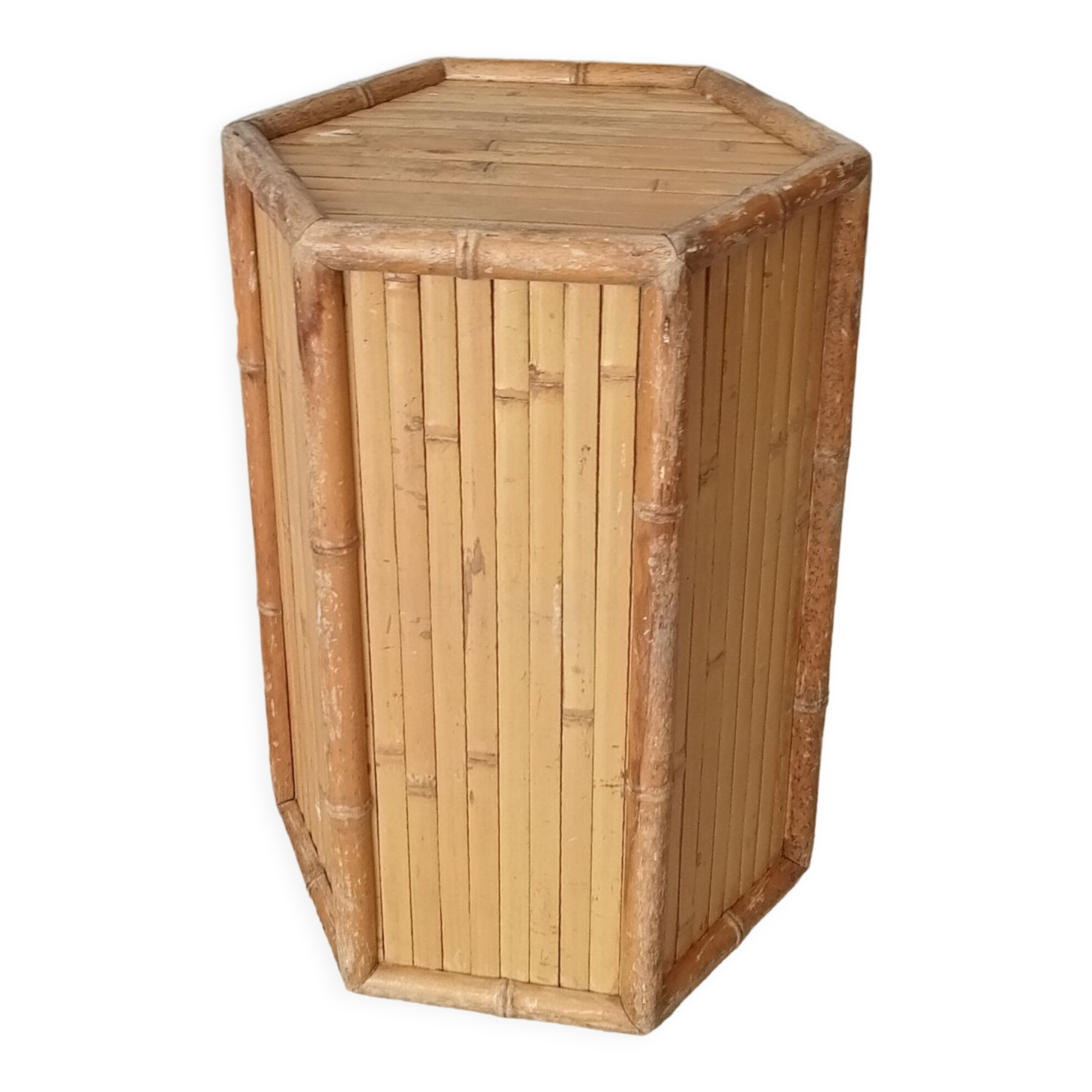 Vintage bamboo side table