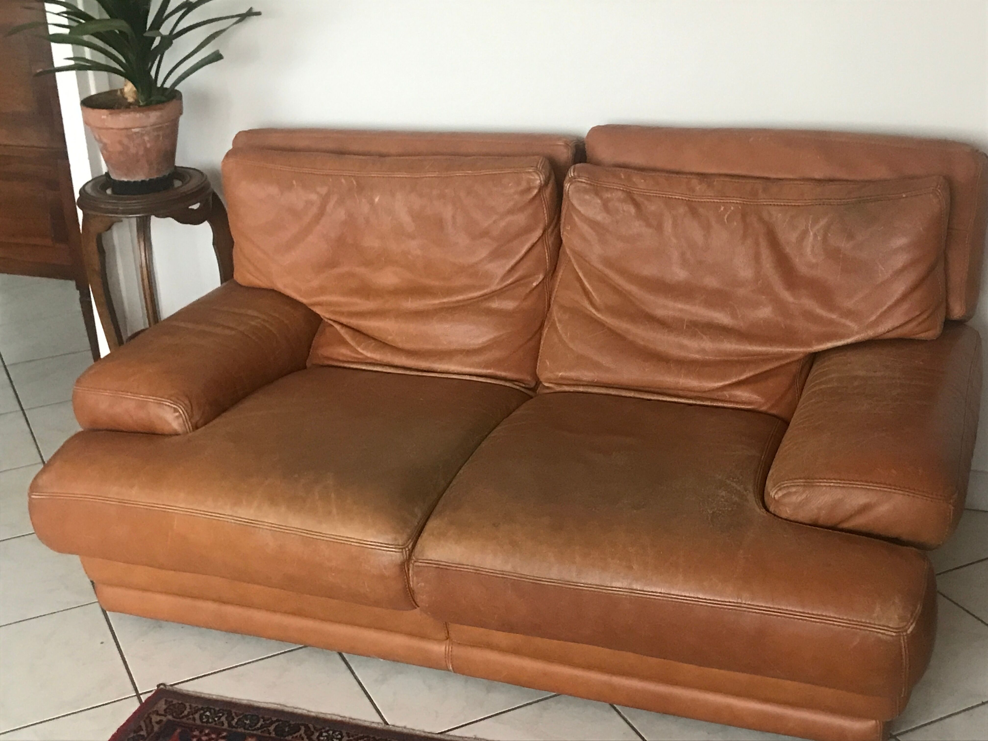 Roche-Bobois leather sofa