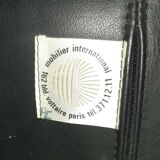 Office armchair in leather by Jean Louis Berthet pure Mobilier International, 80s