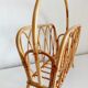 Vintage rattan magazine holder