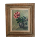 Old painting a rose
