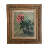 Old painting a rose