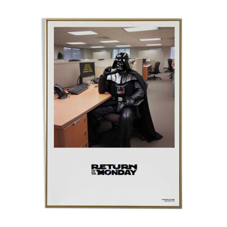 Parodic 50x70cm star wars poster generated by ai, composed by the 54studio.