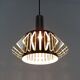 Set of 2 space age lucite and metal pendants, 1970s