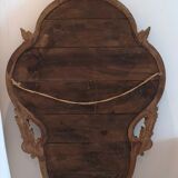 Oval baroque gold mirror