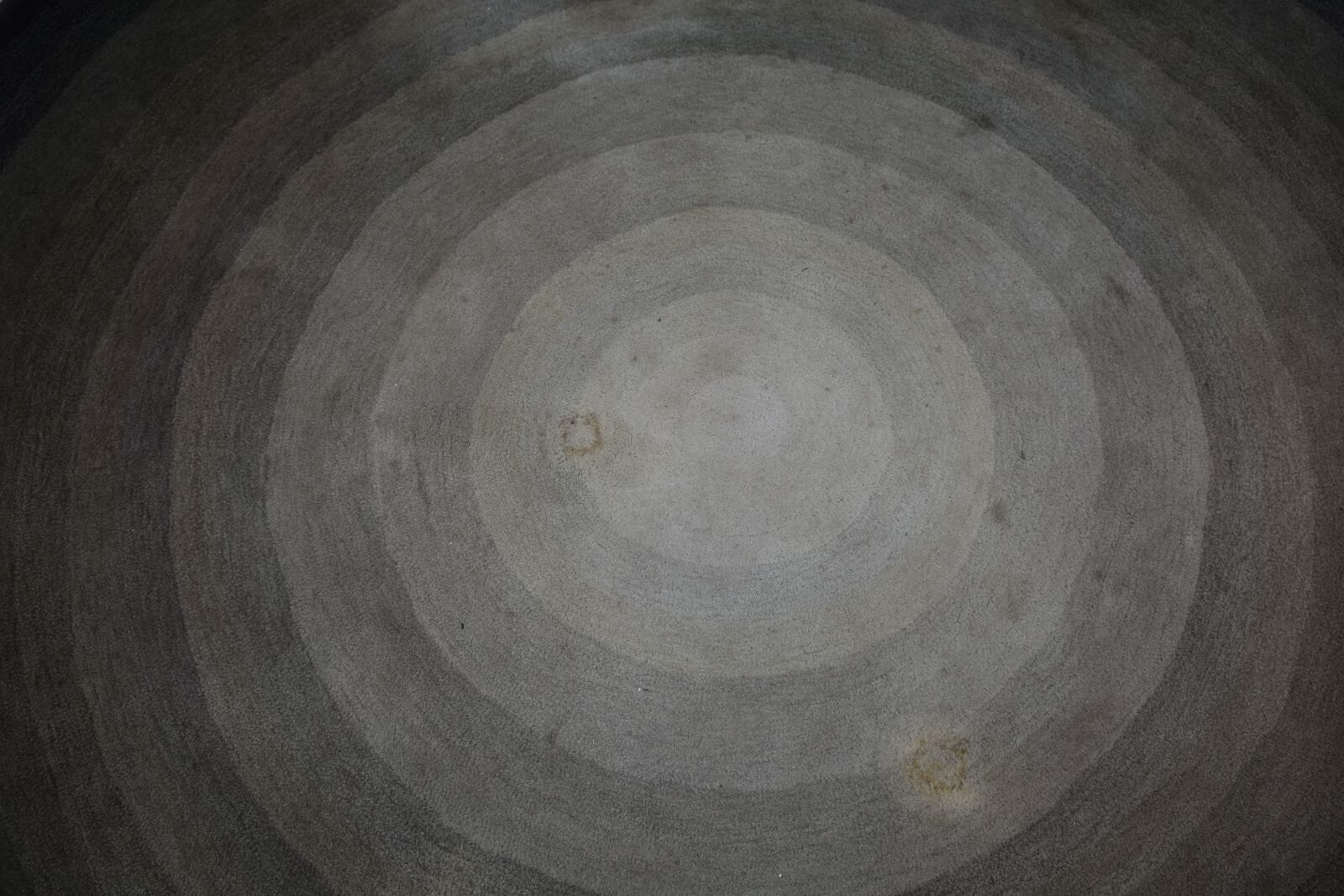 Serge Lesage blue grey vintage round carpet 70s