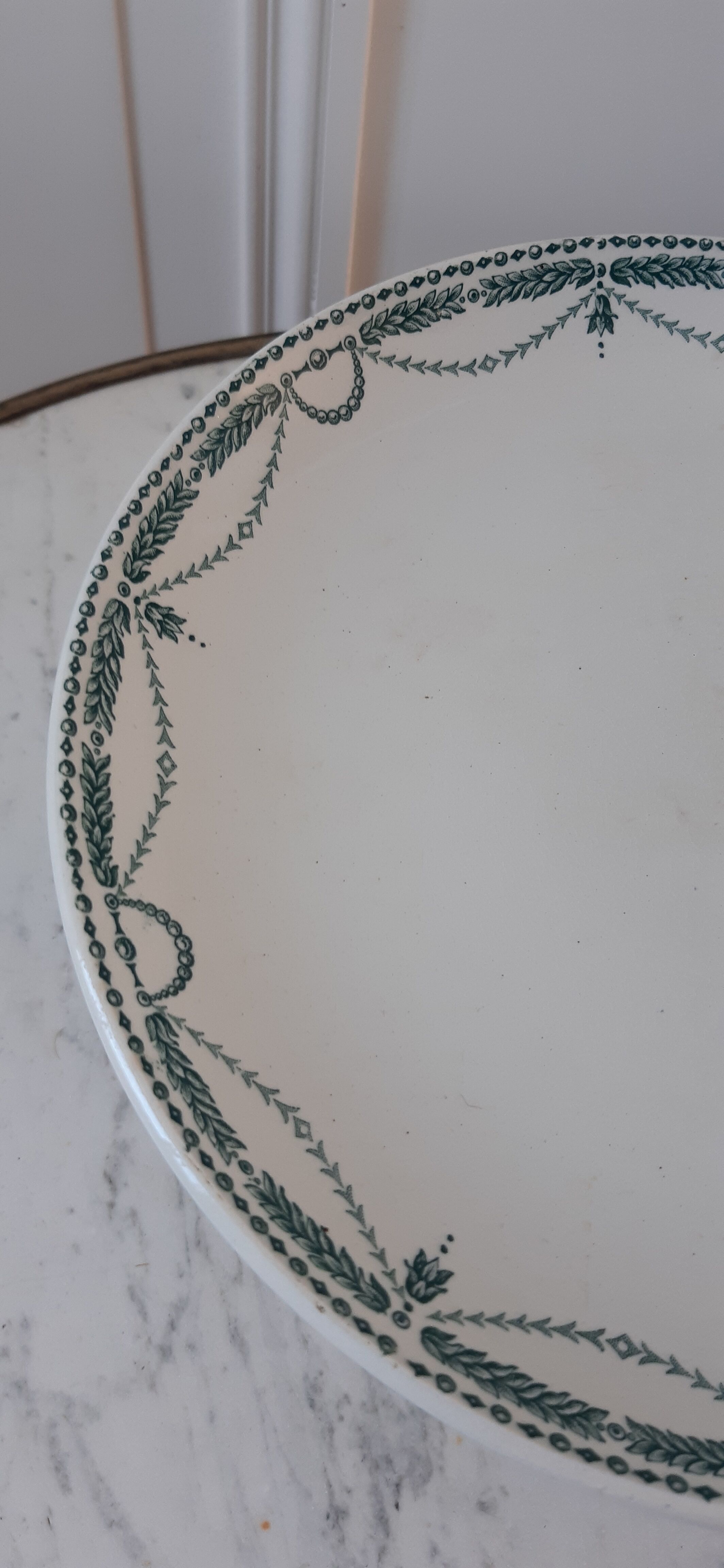 Compotier haut Terre de Fer Saint Amand model "René" late nineteenth