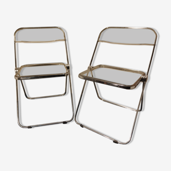 Pair of Plia chairs by Giancarlo Piretti