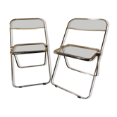 Paire de chaises Plia par Giancarlo Piretti