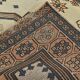 2x11 shades of cream blue oushak runner rug