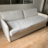 Convertible armchair linen wrinkled calvi