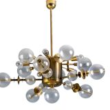 Space Age Brass Candlestick, 1970s, Czechoslovakia