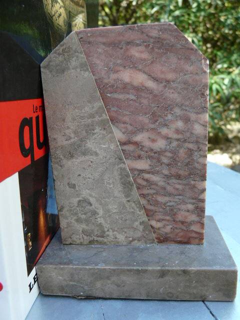 Paire de serre livres en marbre art déco