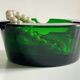 ASH TRAY Green Glass Vintage