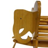 Design suédois vintage Éléphant à bascule en bois Design des années 80