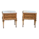 Paire de commodes ou chevets en Loupe de bois Époque XX eme siècle