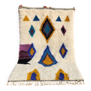 Beni Ouarain rug 250x150 cm in natural wool – Moroccan Berber rug
