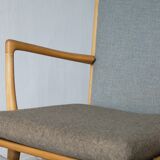 Fauteuil modèle AP-16 et ottoman par Hans J. Wegner pour AP-Stolen, 1951, Set de 2