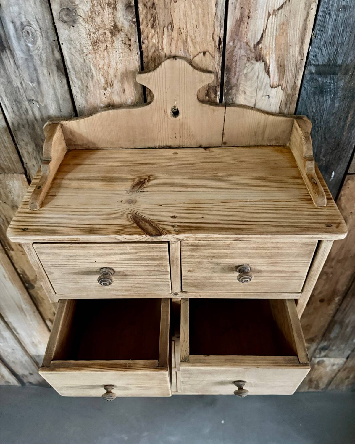Hanging craft cabinet with drawers