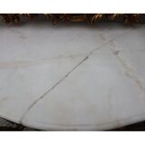 Mirror set with console gilded wood baroque style on white marble