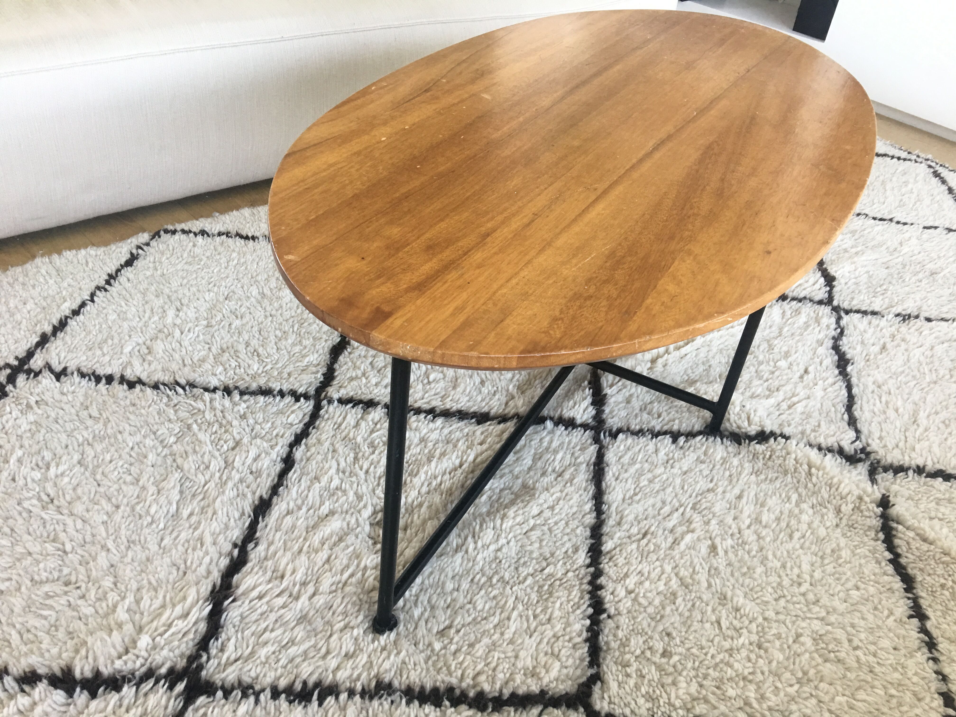Vintage oval coffee table