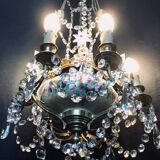 Lustre 6 lights in Crystal, Bronze, and Earthenware
