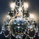 Lustre 6 lights in Crystal, Bronze, and Earthenware