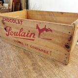 Vintage wooden box Chocolat Poulain