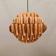 Copper colored hanging lamp. designed by thorsten orrling sweden