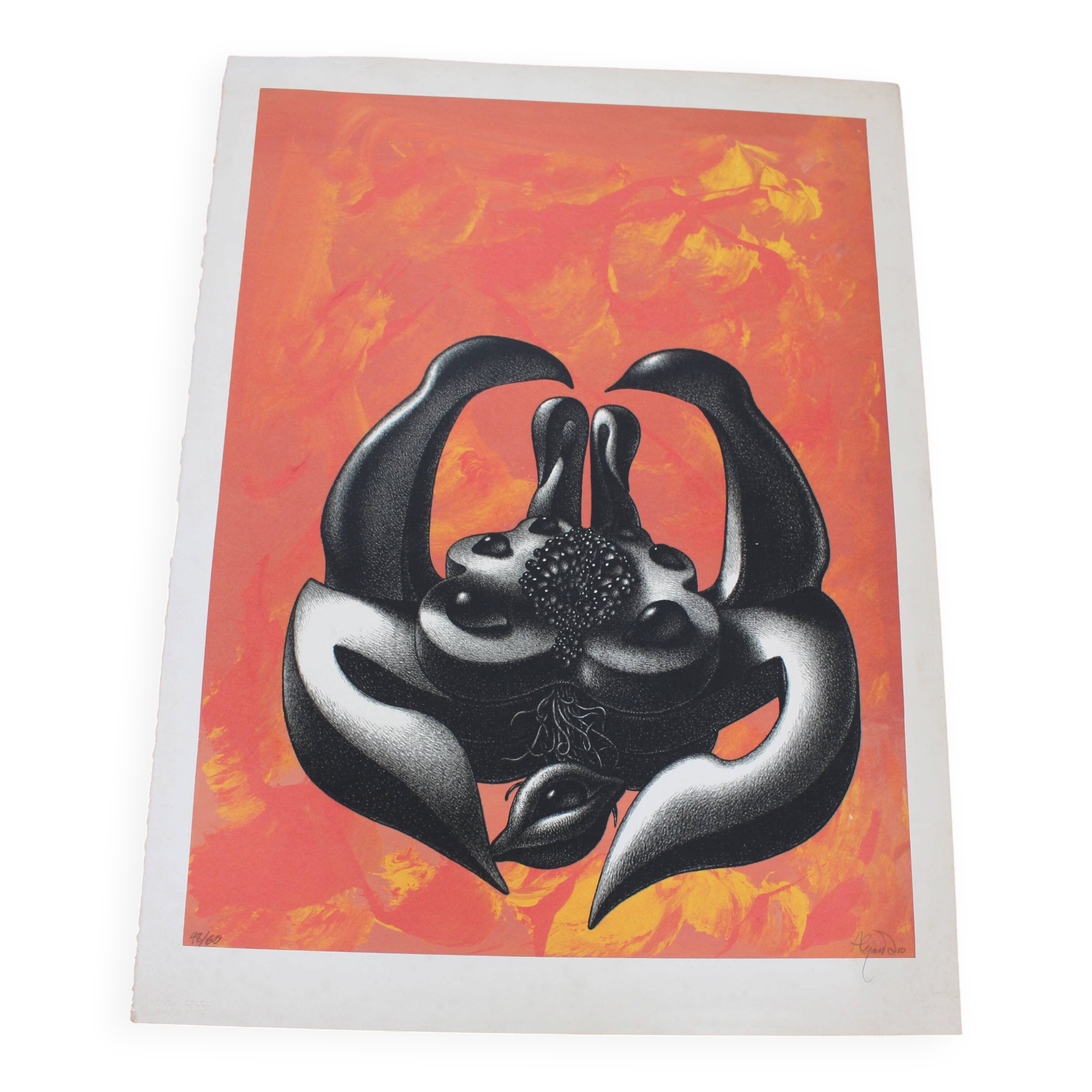 Affiche sérigraphie Mujer de l'artiste ramon alejandro numérotée 48/60