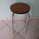 Vintage stool, formica and chrome feet, 60s