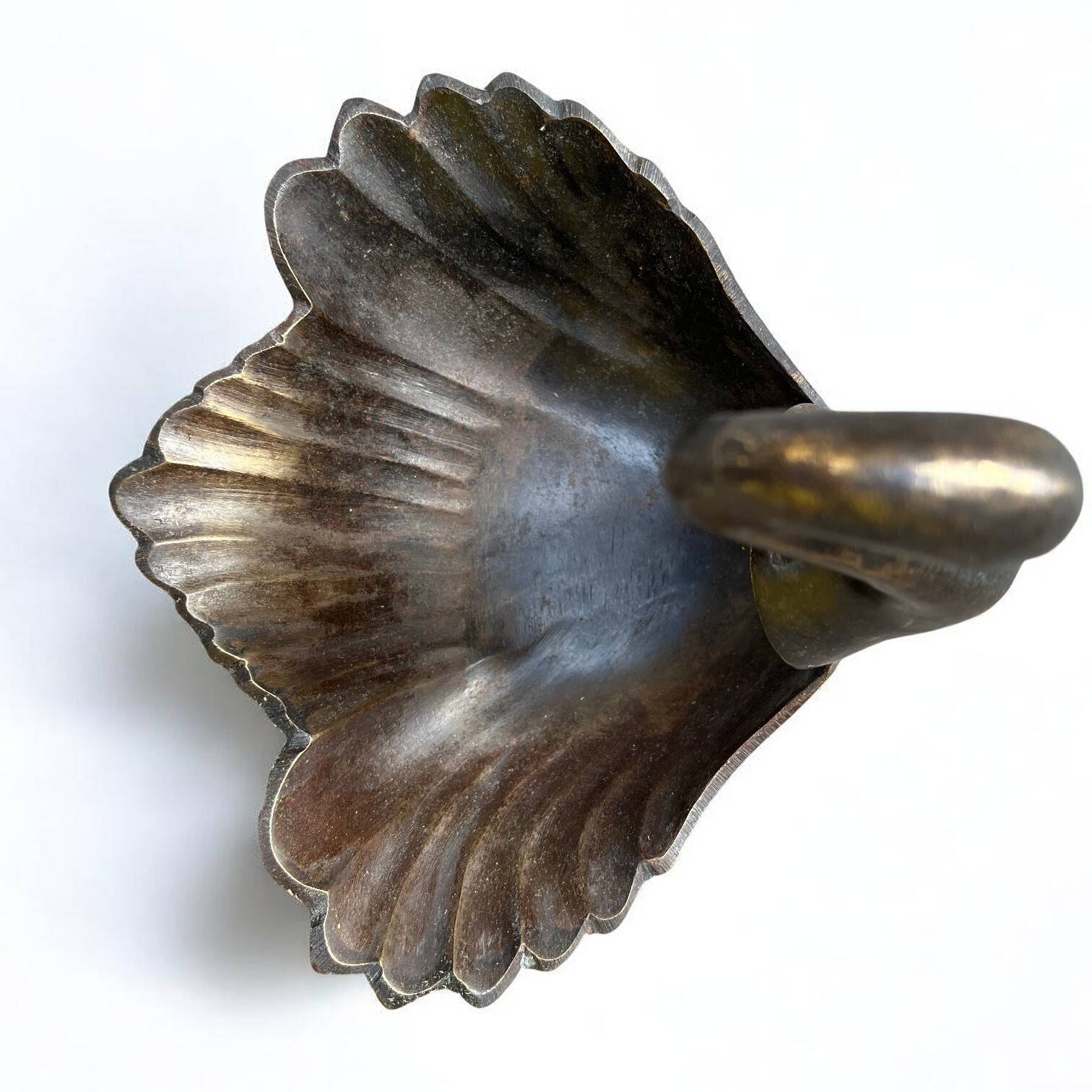 Bronze swan trinket dish bohemian chic trinket dish