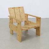 Dutch Lounge Chair in the style of Gerrit Rietveld, 1980s