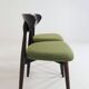 Eucalyptus green boucle dining chairs