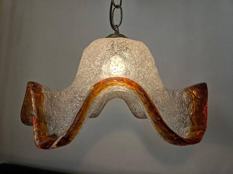 Midcentury Rare Chandelier Mazzega, Murano Glass, Italy, 1970s