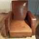 Paire de fauteuils cuir