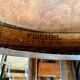 Series of 4 old bistro chairs in curved wood Stamp FISCHEL