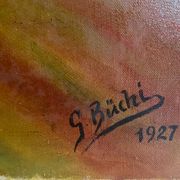 Tableau "Maternité" cf. Muraliste signé G. Büchi 1927