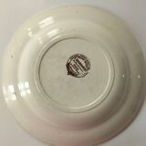 Antique plate with brown floral decoration, Grand dépôt E. Bourgeois