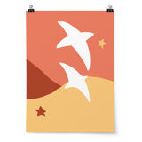 Illustration A4 bird flight 21X 29, 7cm
