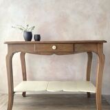 Old console in solid cherry wood - rustic Louis XV style