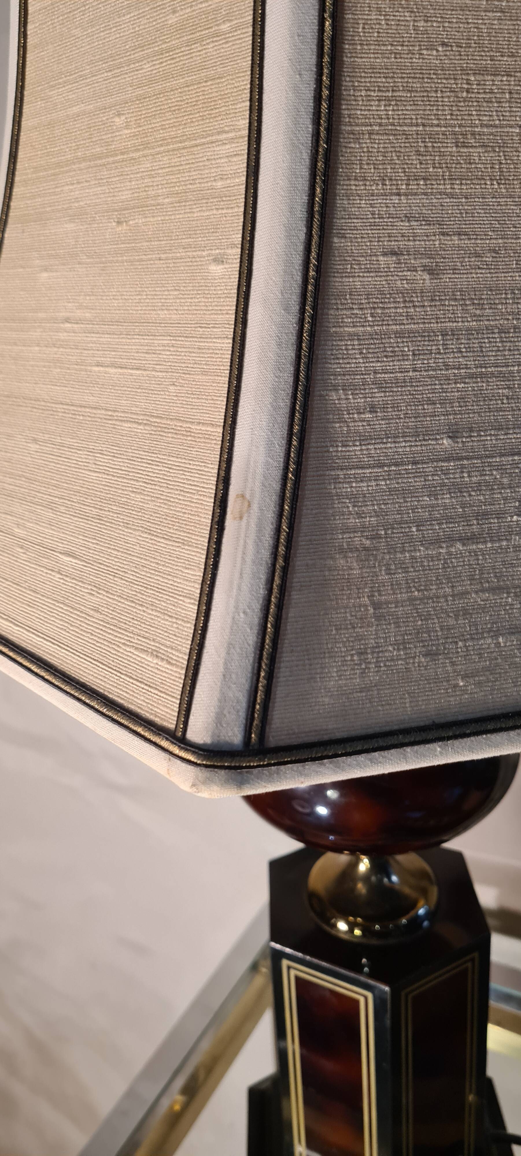 Le dauphin lamp 1960/70, original lampshade