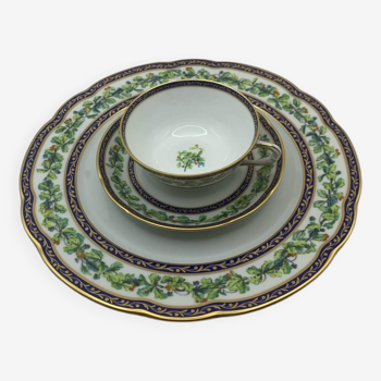 Puiforcat flat plate, cup and saucer