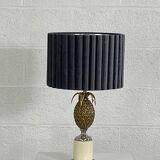 Lampe ananas en laiton vintage