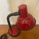 Antique style desk lamp aluminor red metal + black plastic vintage